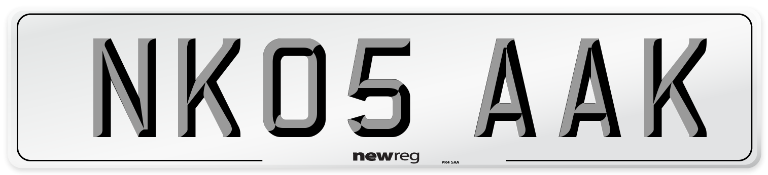 NK05 AAK Number Plate from New Reg